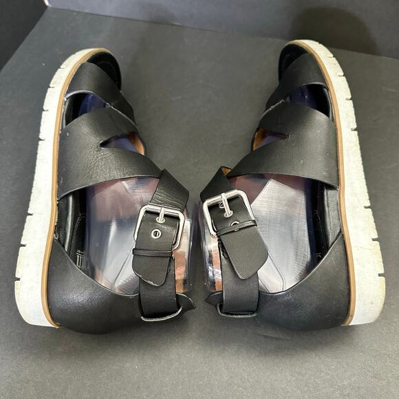 Sofft Womens size 9 Mirabelle Adjustable Strappy Leather Sandals Black - Picture 7 of 11